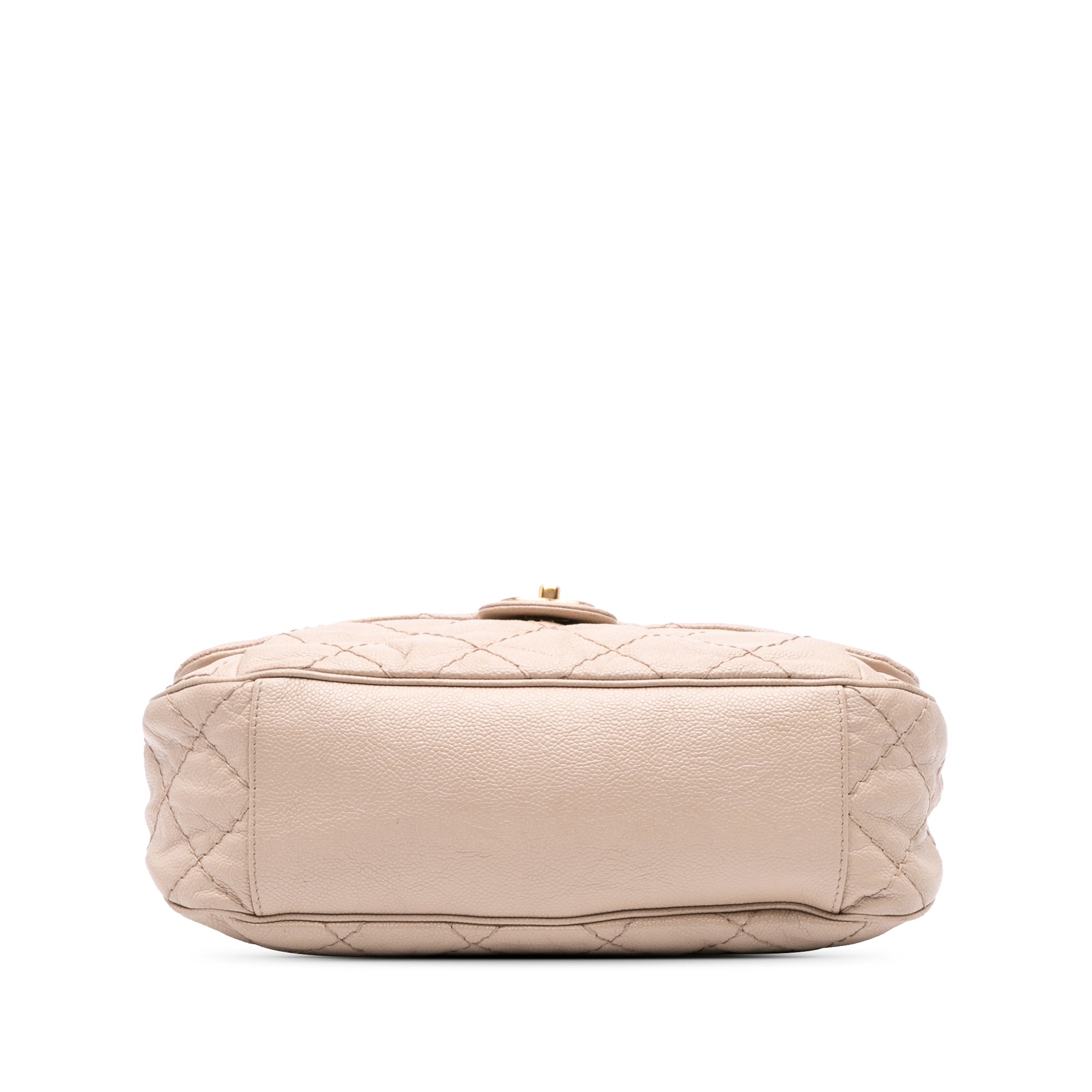 Medium Quilted Caviar Coco Pleats Messenger Flap