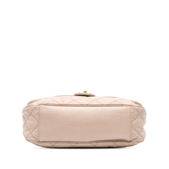 Medium Quilted Caviar Coco Pleats Messenger Flap