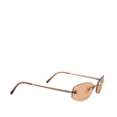 Rectangular Tinted Rimless Sunglasses