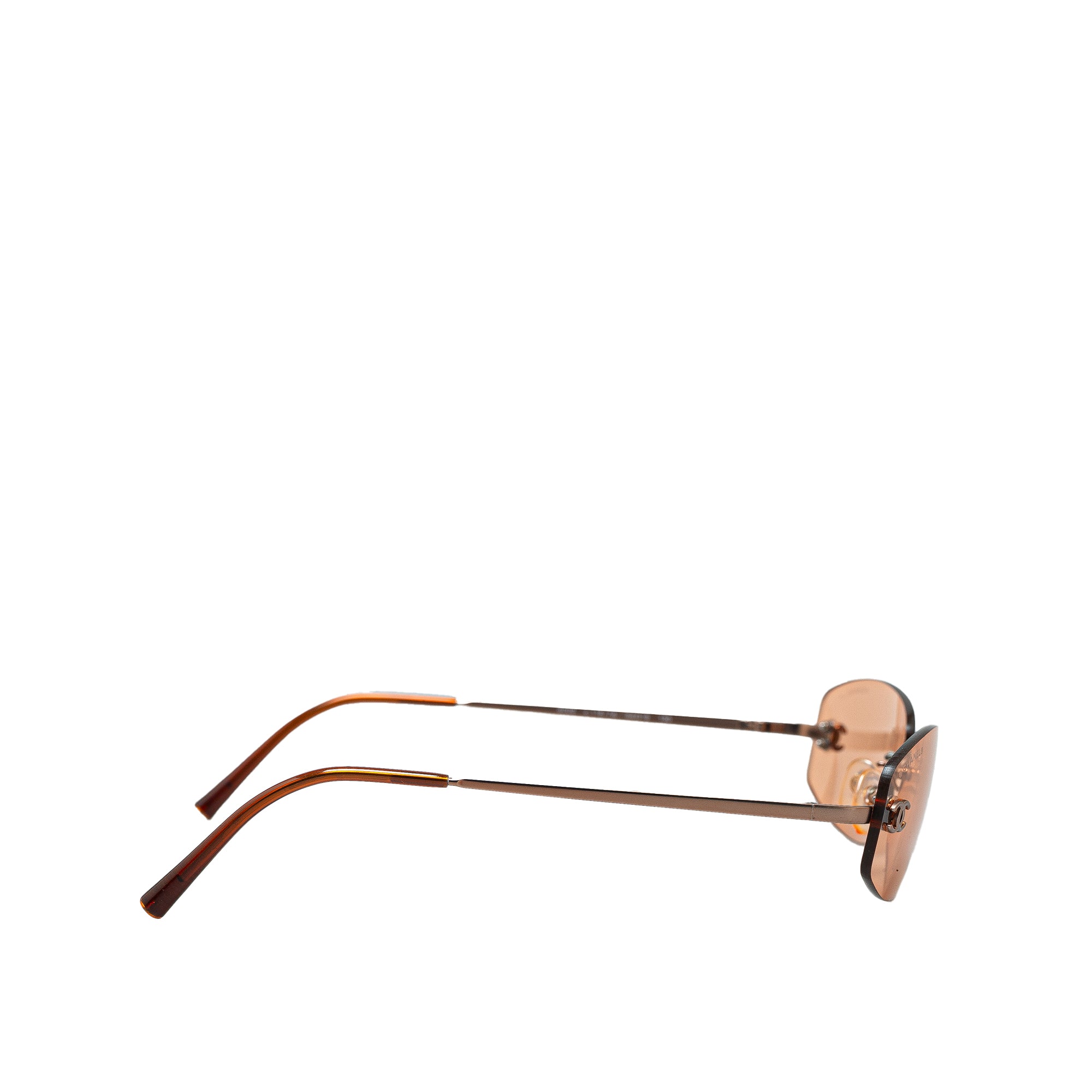 Rectangular Tinted Rimless Sunglasses