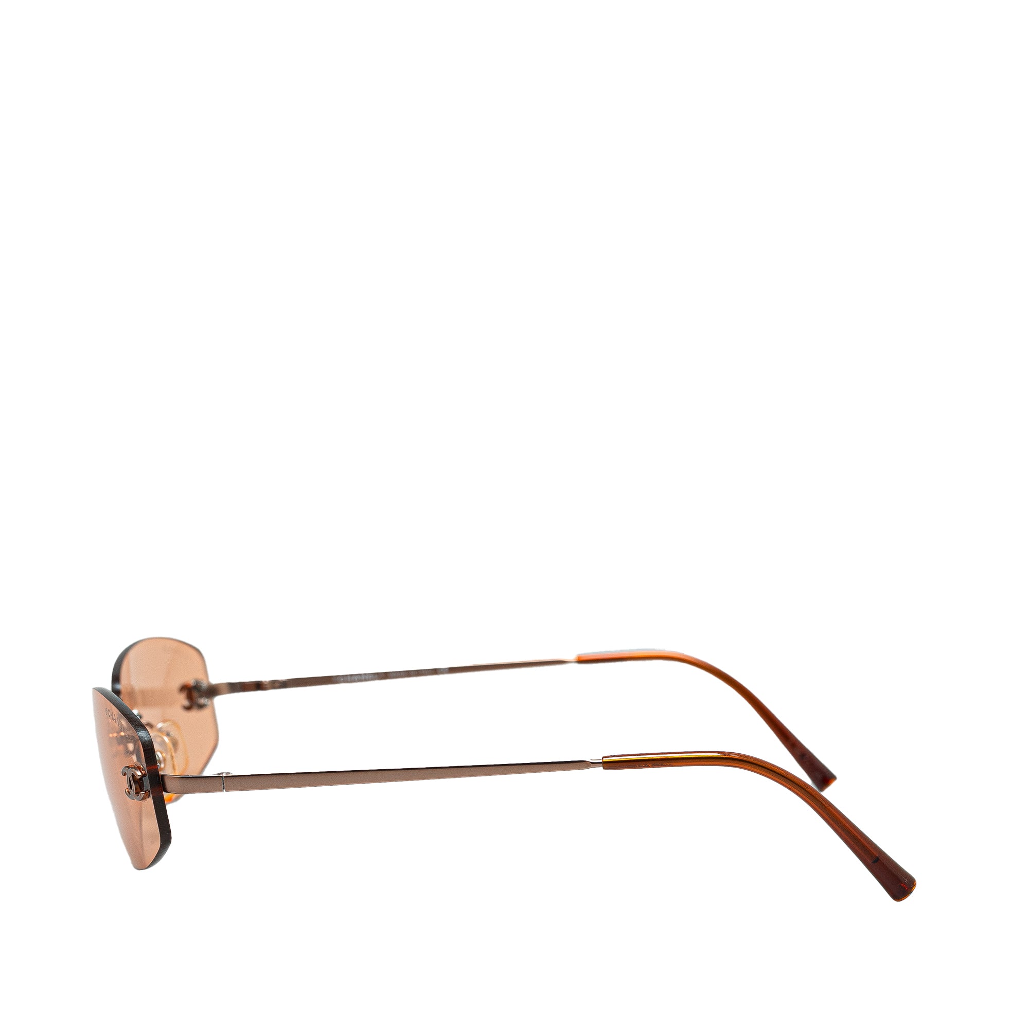 Rectangular Tinted Rimless Sunglasses