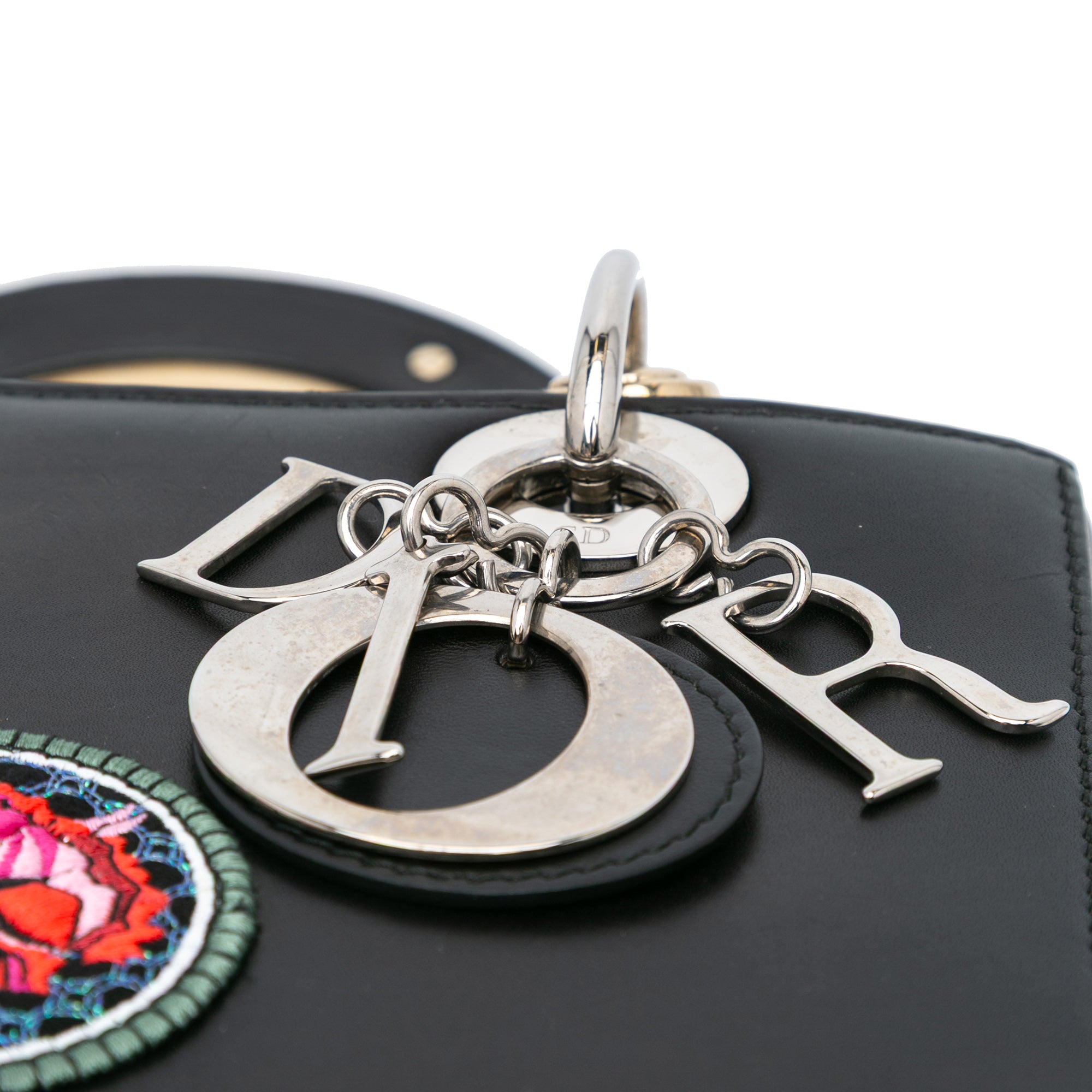 Medium Calfskin Patch Embellished Lady Dior