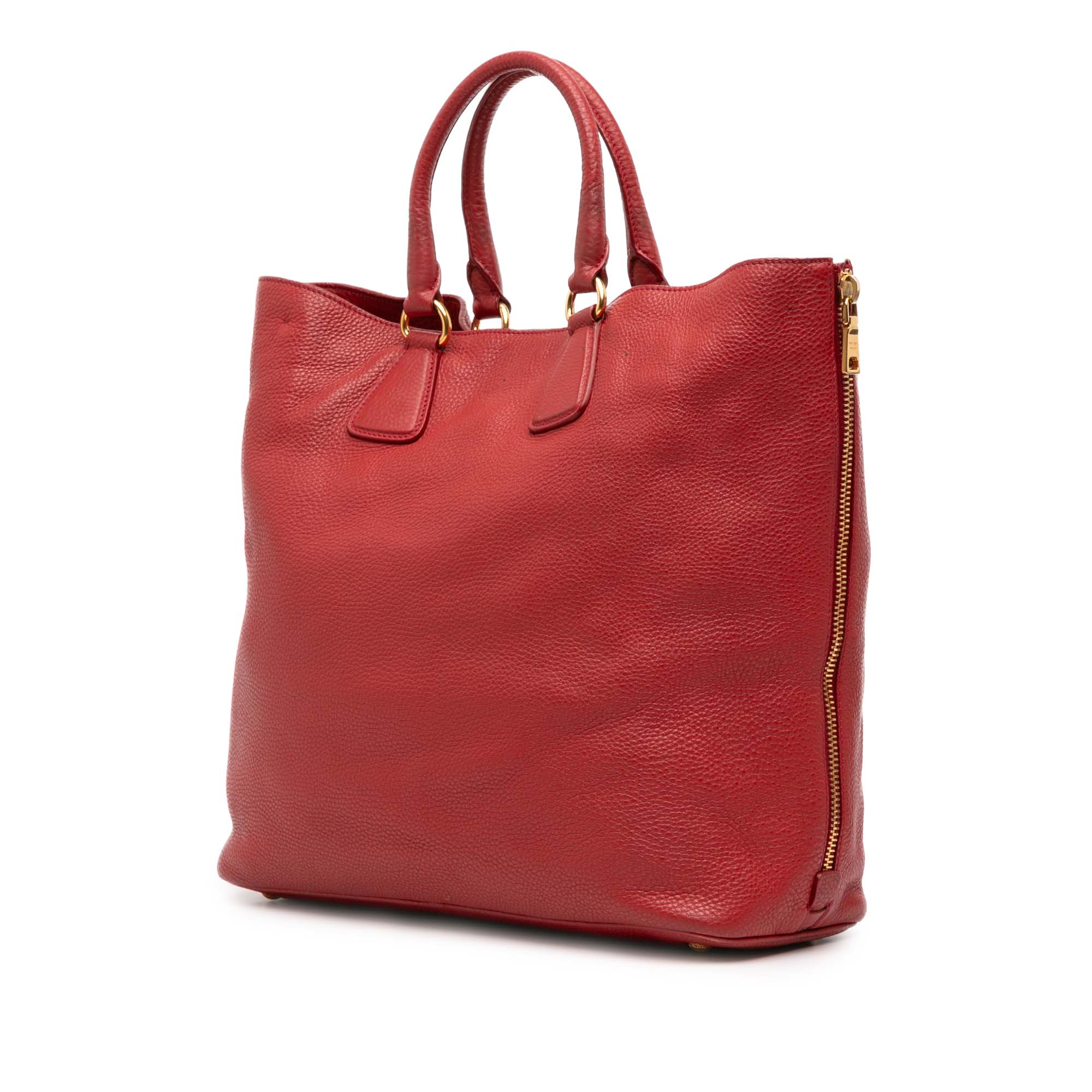 Vitello Daino Side Zip Shopper Tote