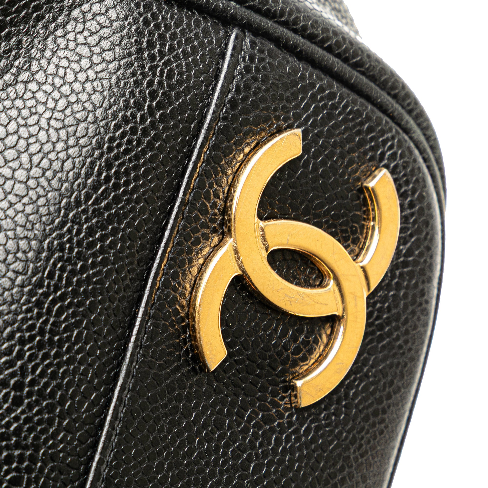 Triple CC Caviar Shoulder Bag