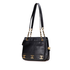 Triple CC Caviar Shoulder Bag