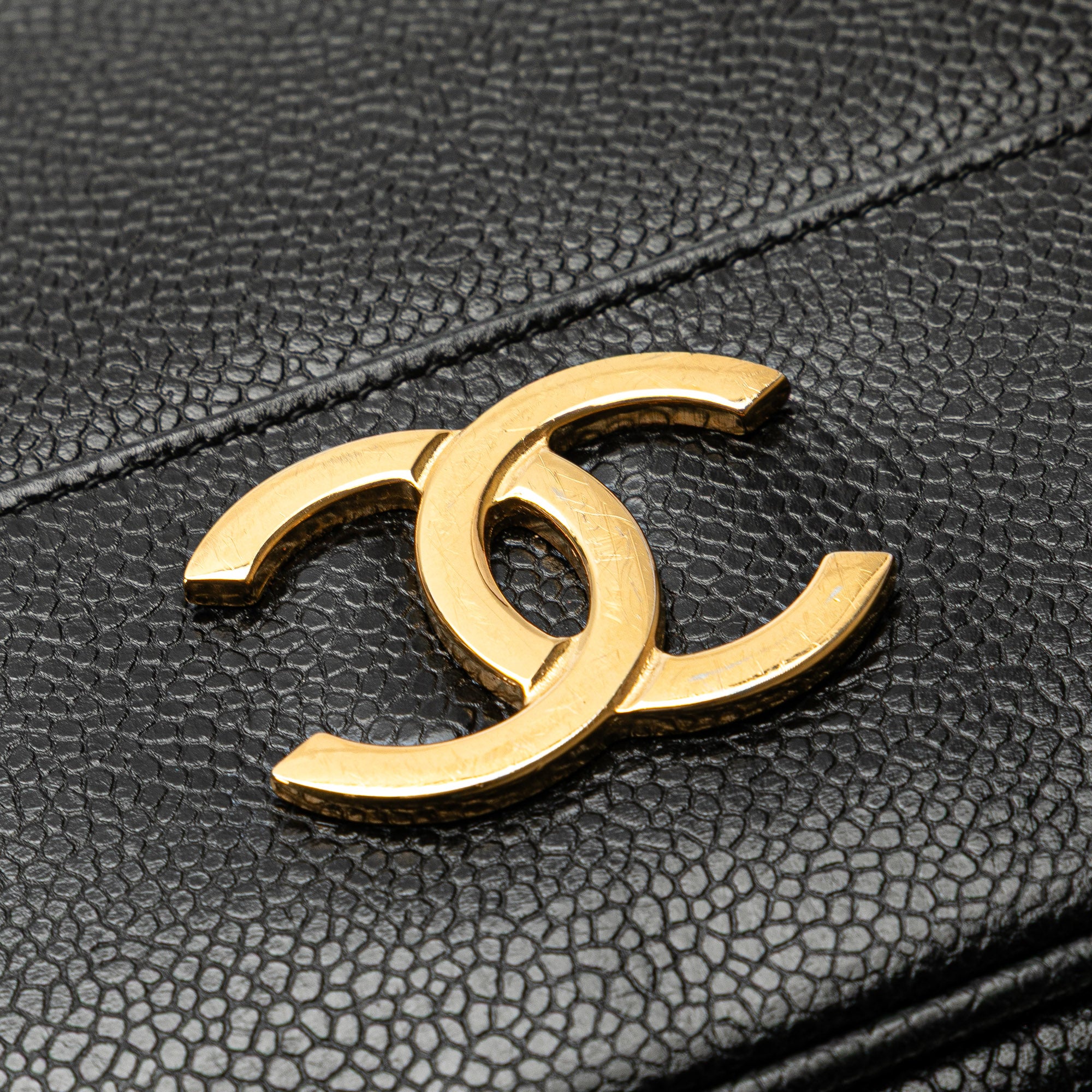 Triple CC Caviar Shoulder Bag