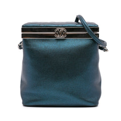 CC Metallic Calfskin Vanity Case