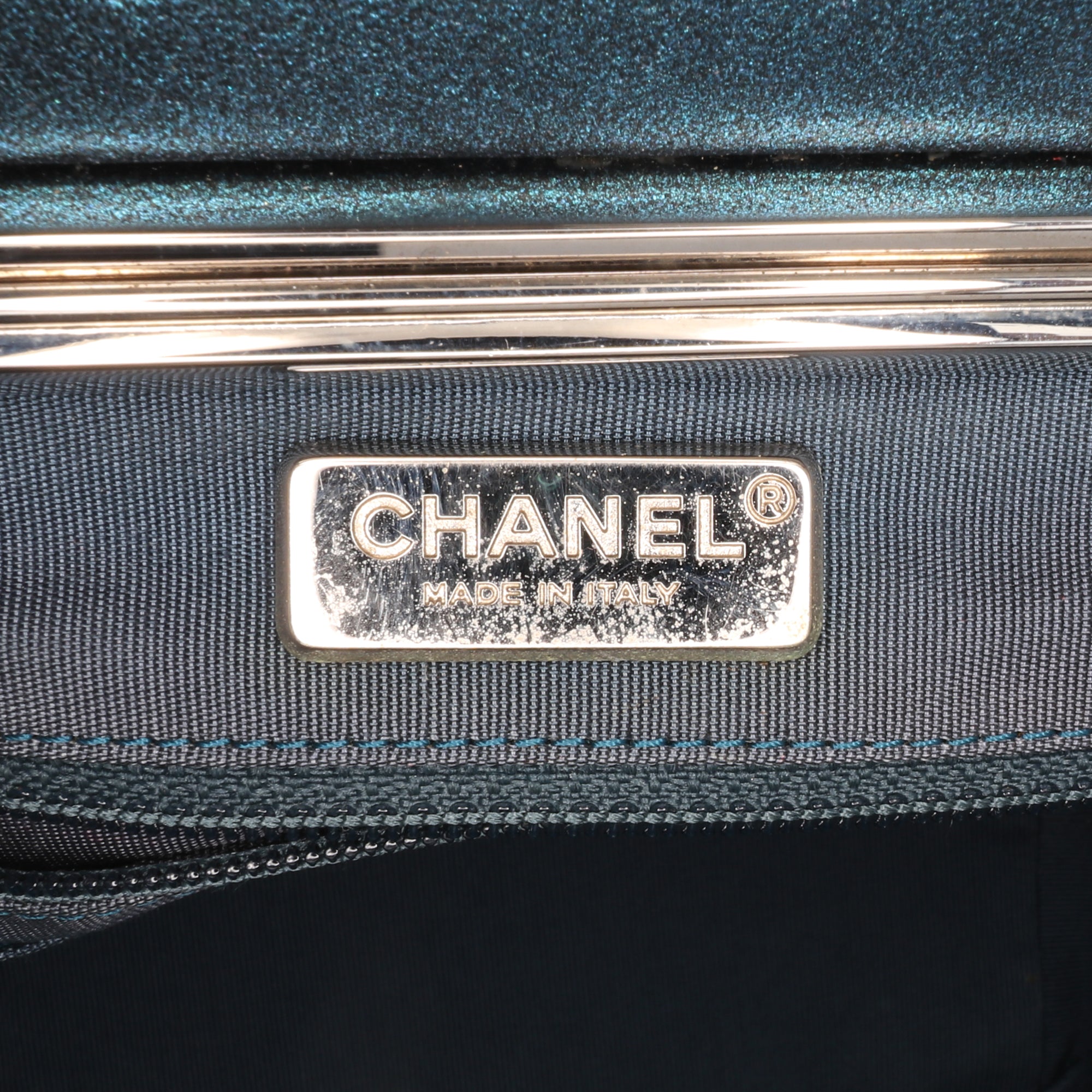CC Metallic Calfskin Vanity Case