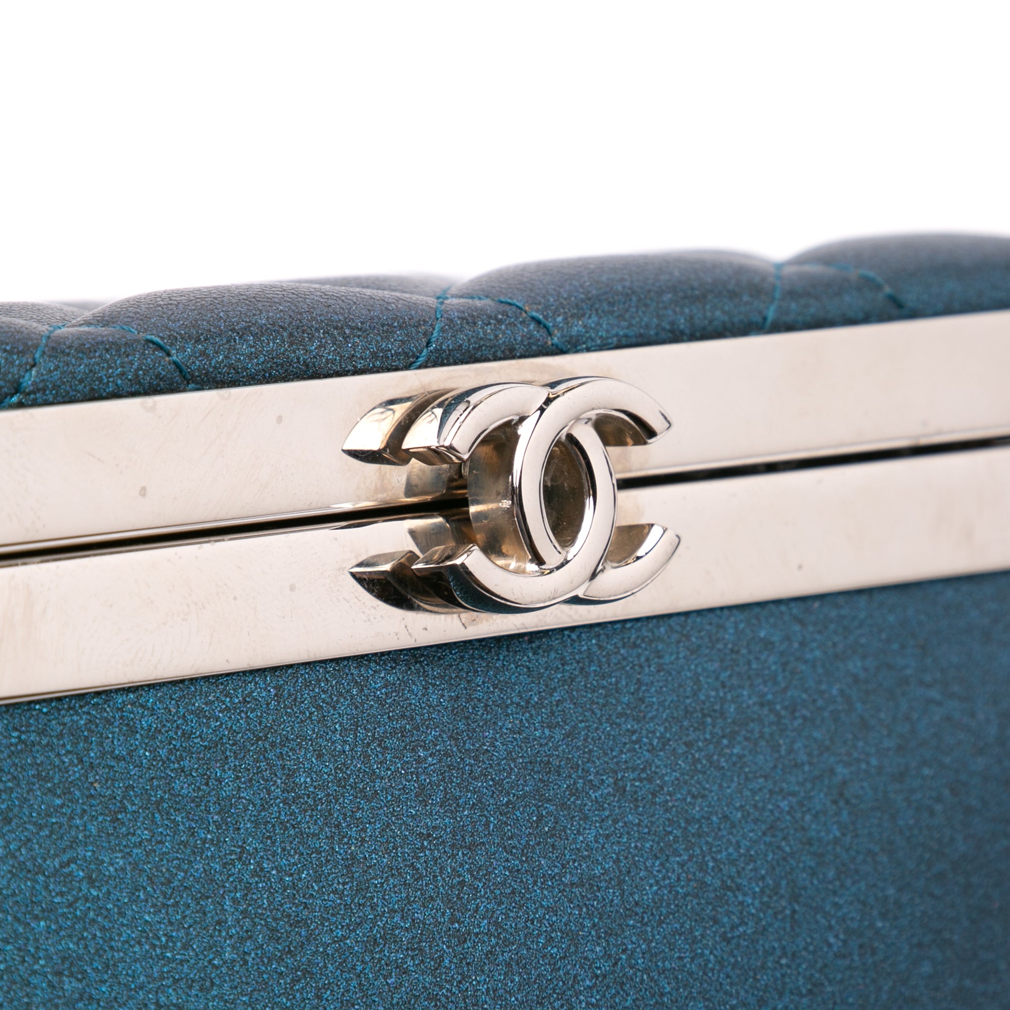 CC Metallic Calfskin Vanity Case