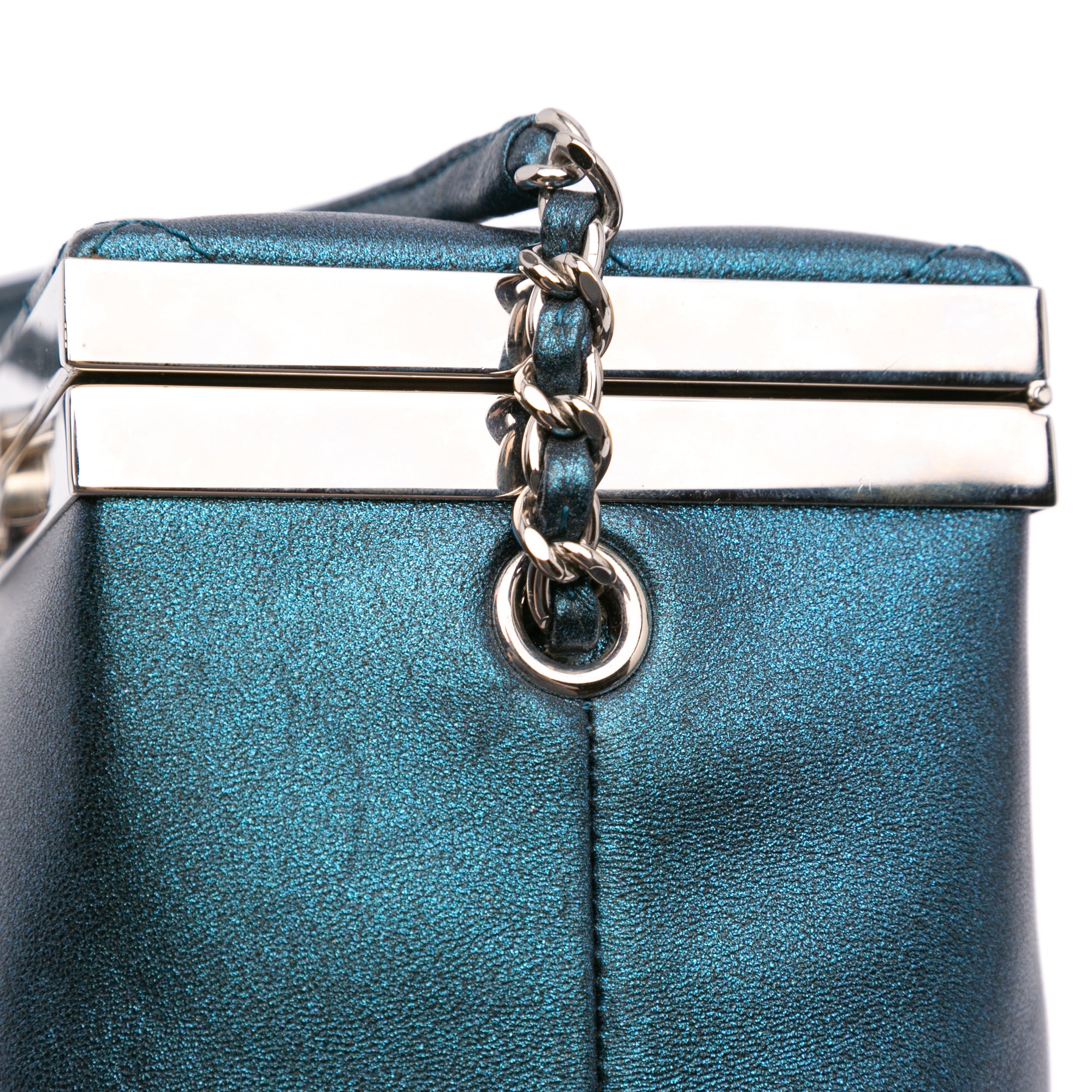 CC Metallic Calfskin Vanity Case
