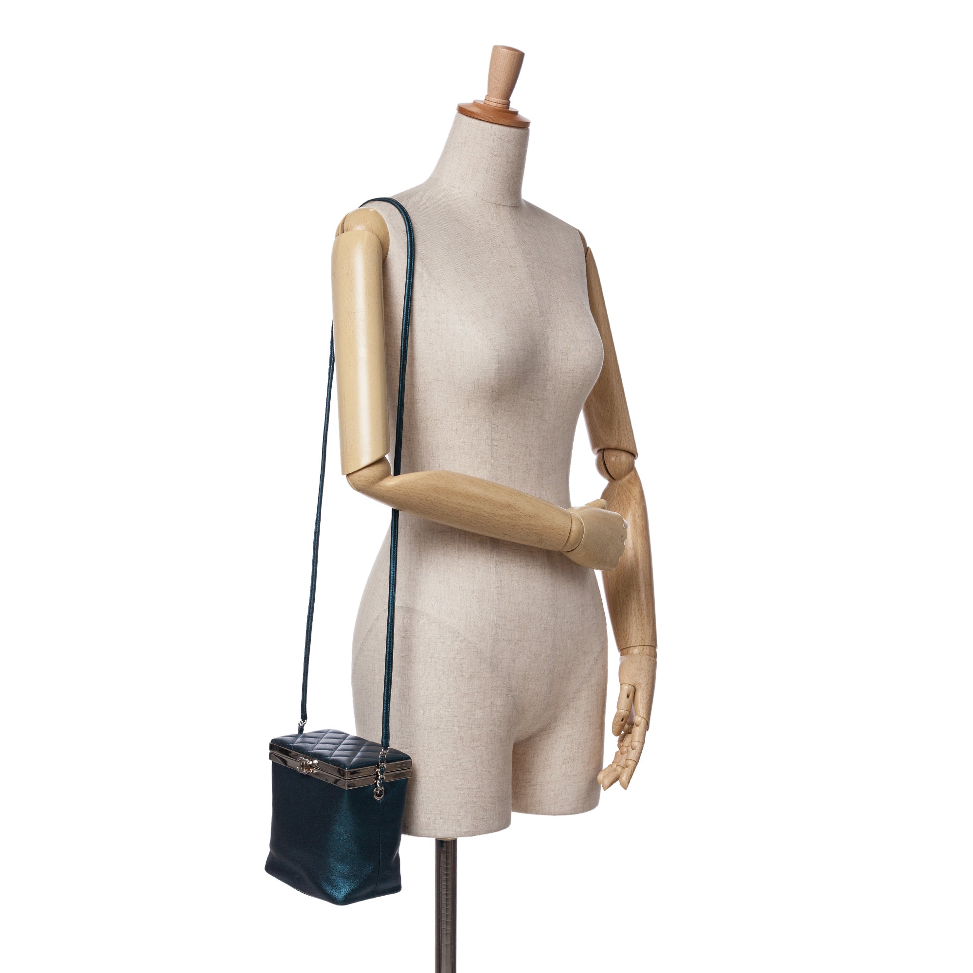 CC Metallic Calfskin Vanity Case
