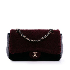 Medium Quilted Shearling Single Flap