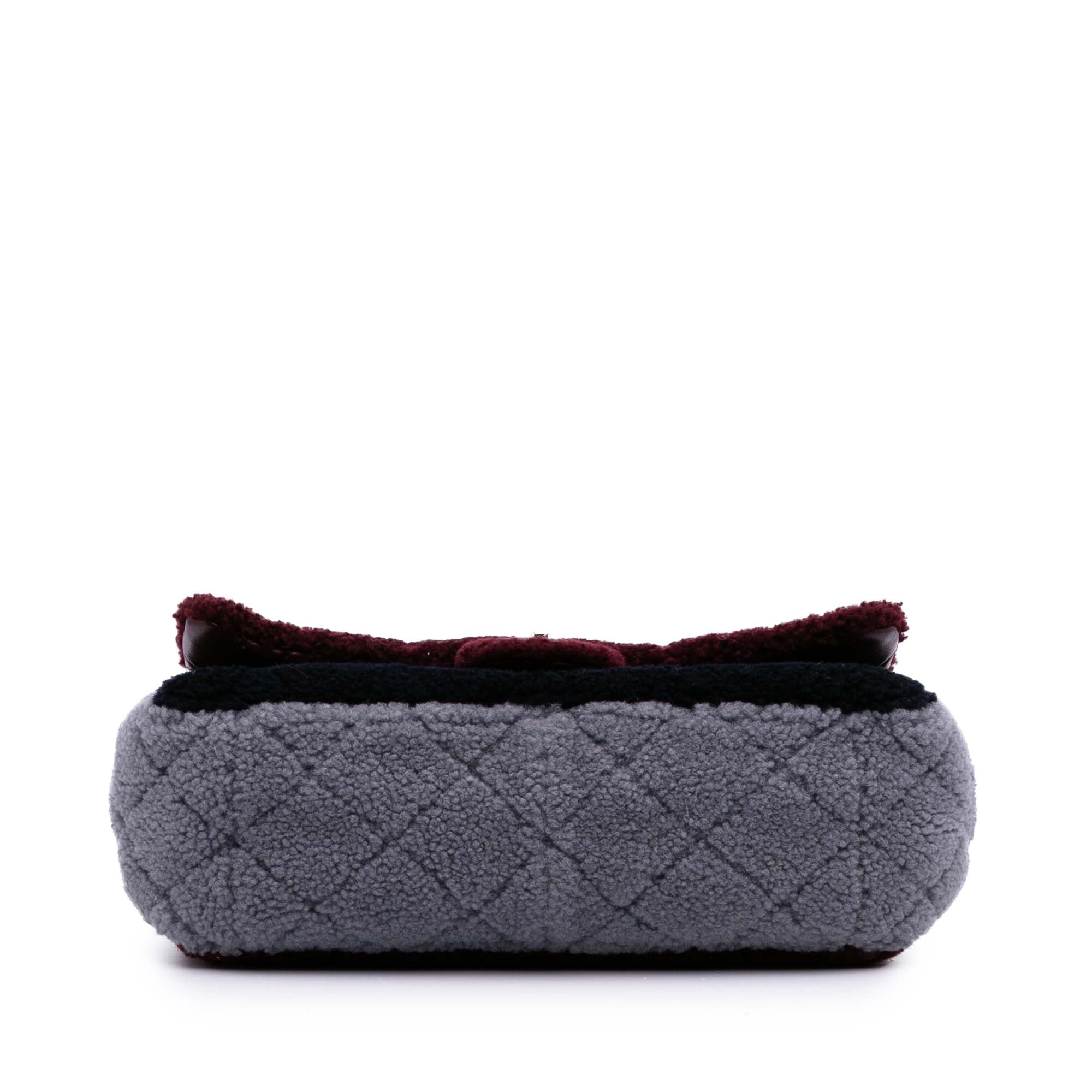 Medium Quilted Shearling Single Flap