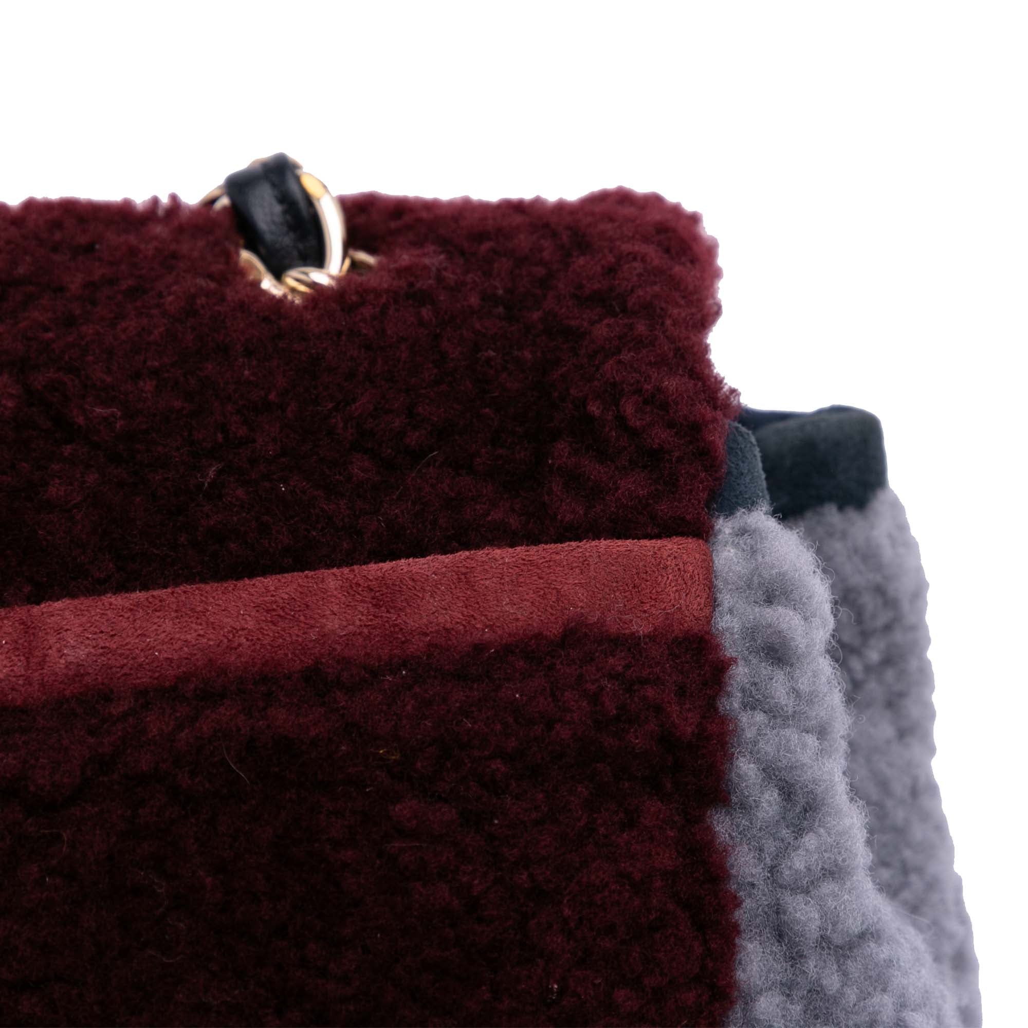 Medium Quilted Shearling Single Flap