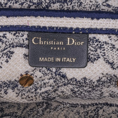 Canvas Embroidered Toile de Jouy Saddle Bag