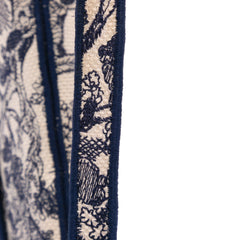 Canvas Embroidered Toile de Jouy Saddle Bag