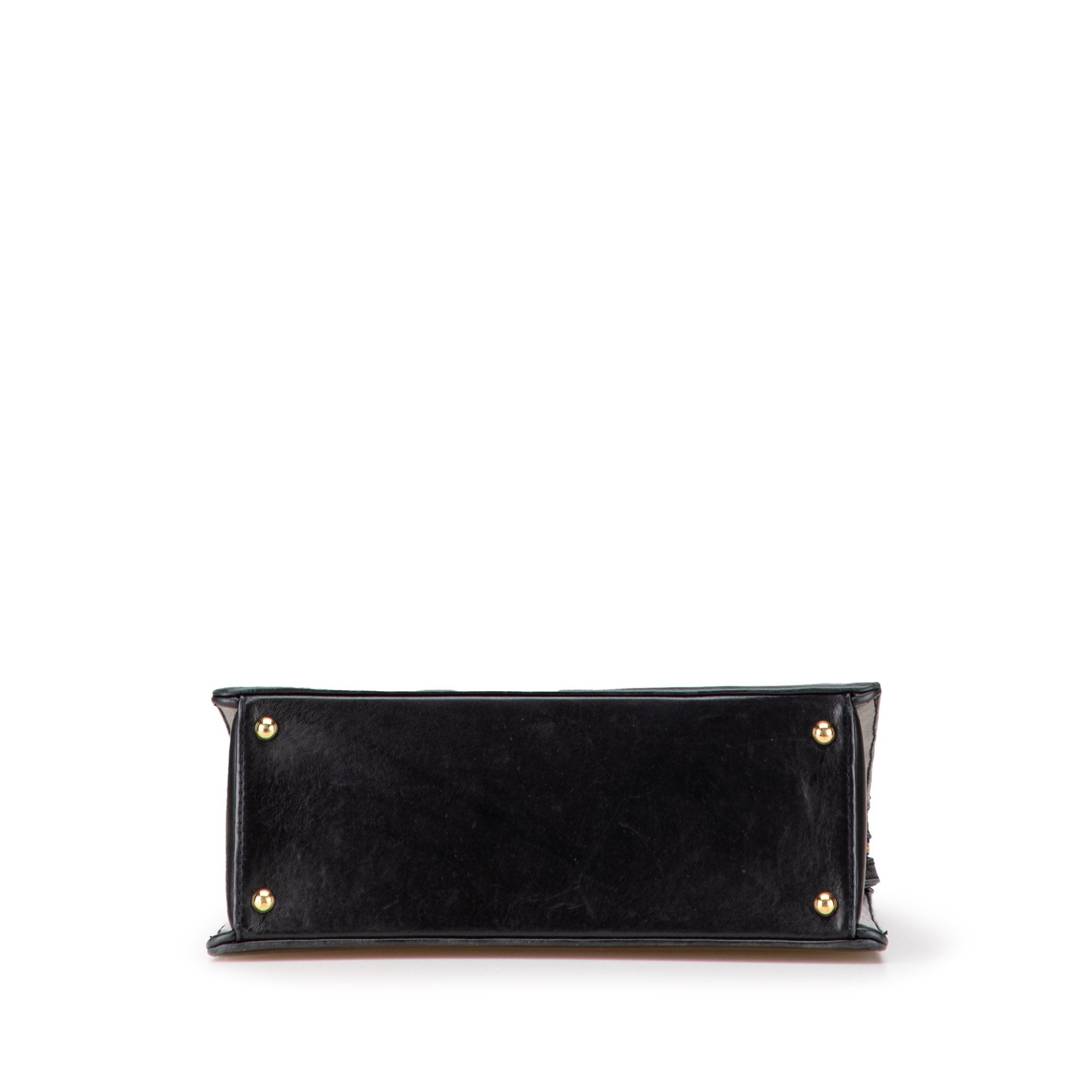 Lambskin Embroidered Logo Tote