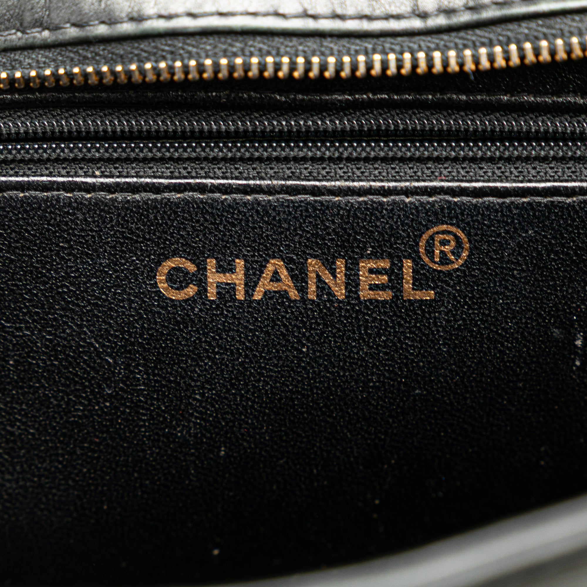 Lambskin Embroidered Logo Tote