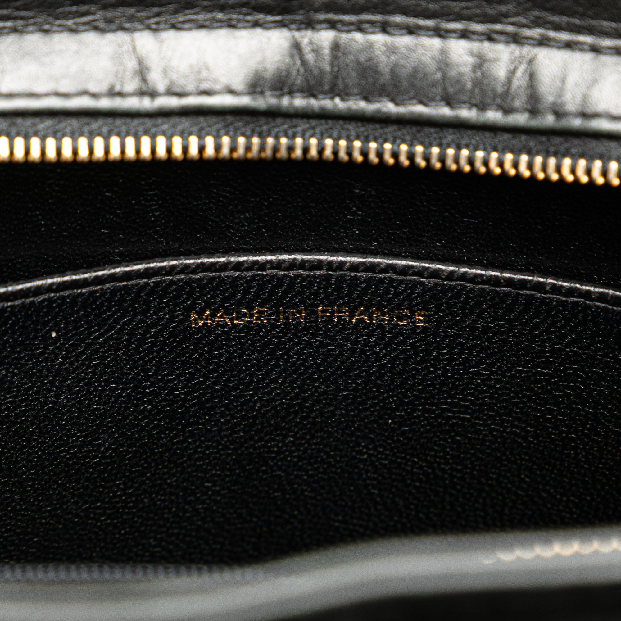 Lambskin Embroidered Logo Tote