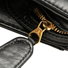 Lambskin Embroidered Logo Tote