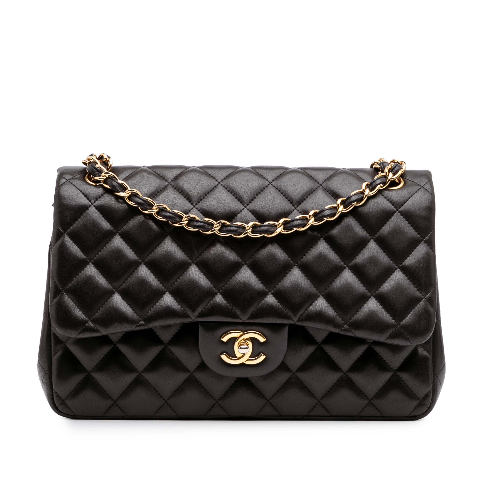 Jumbo Classic Lambskin Double Flap