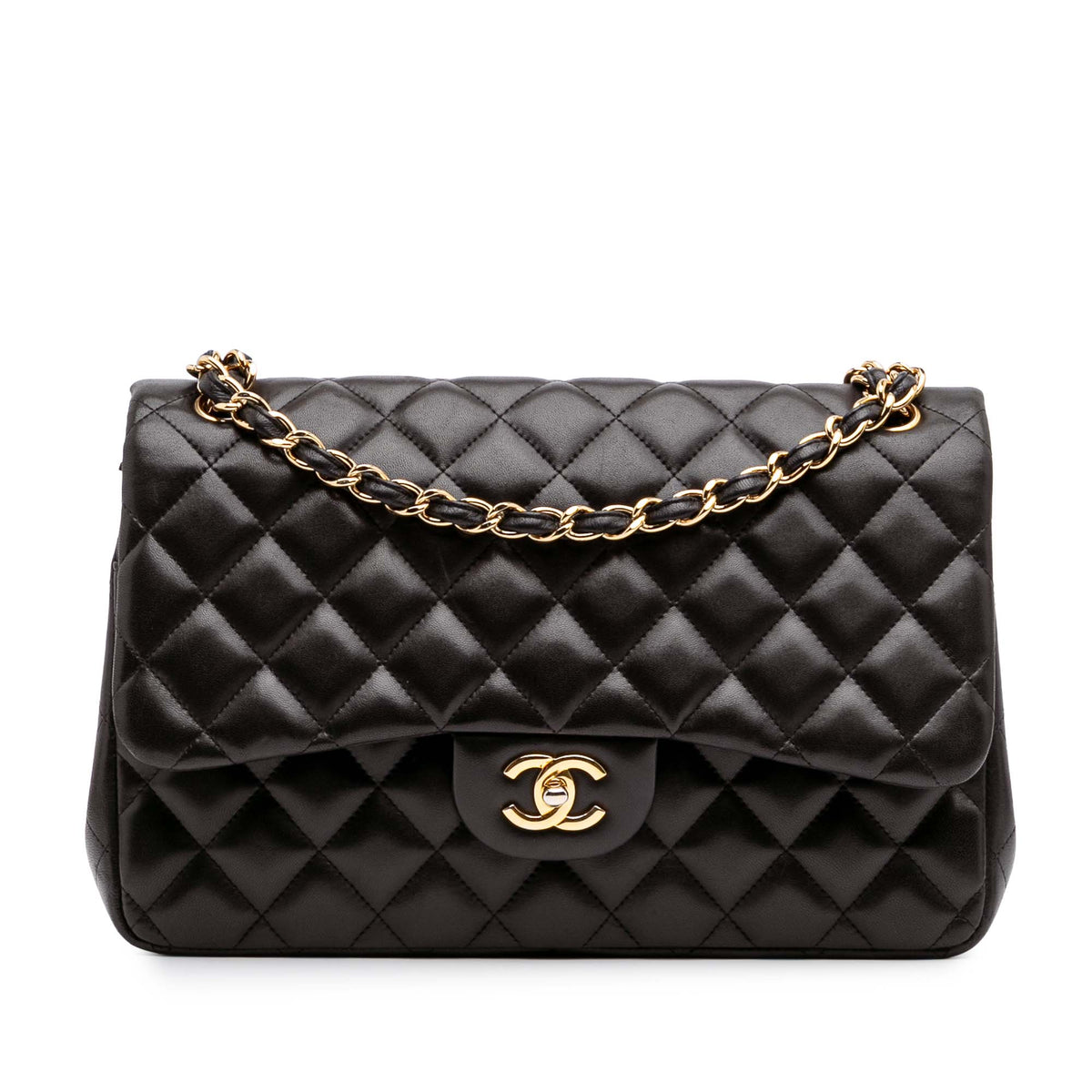 Jumbo Classic Lambskin Double Flap