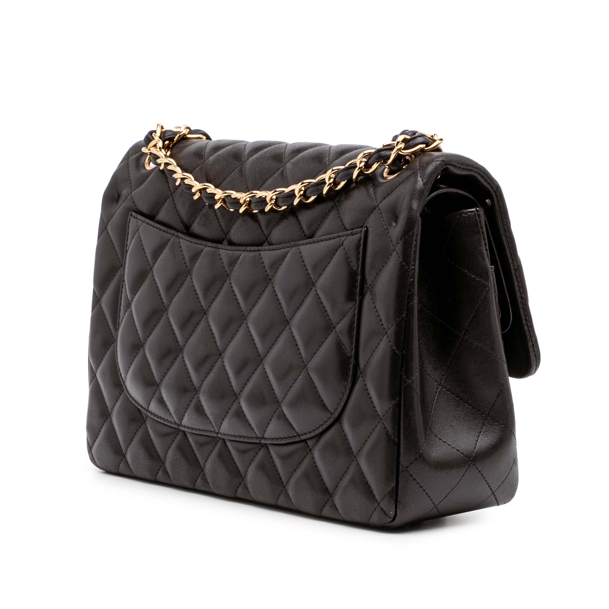 Jumbo Classic Lambskin Double Flap