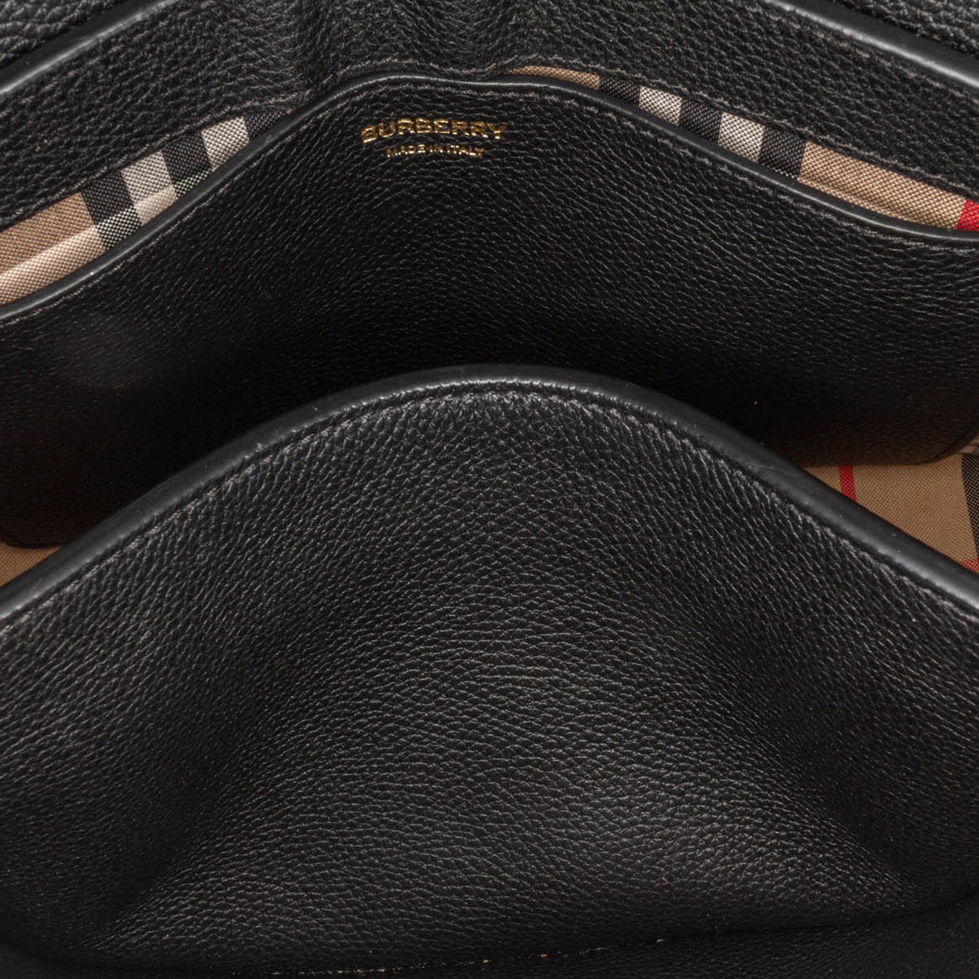 House Check Canvas and Leather Note Crossbody