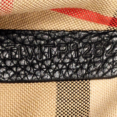 House Check Canvas and Leather Note Crossbody