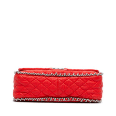 Maxi Washed Lambskin Chain Around Flap