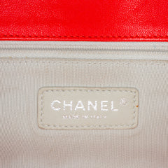Maxi Washed Lambskin Chain Around Flap