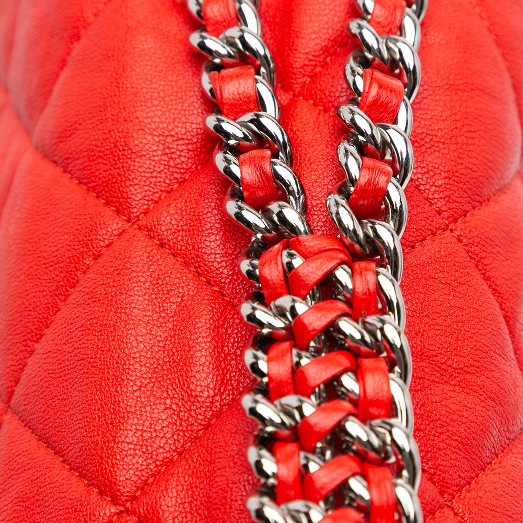 Maxi Washed Lambskin Chain Around Flap