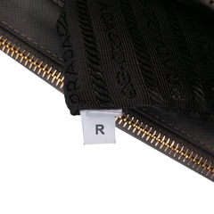 Medium Bicolor Saffiano Lux Galleria Double Zip Satchel