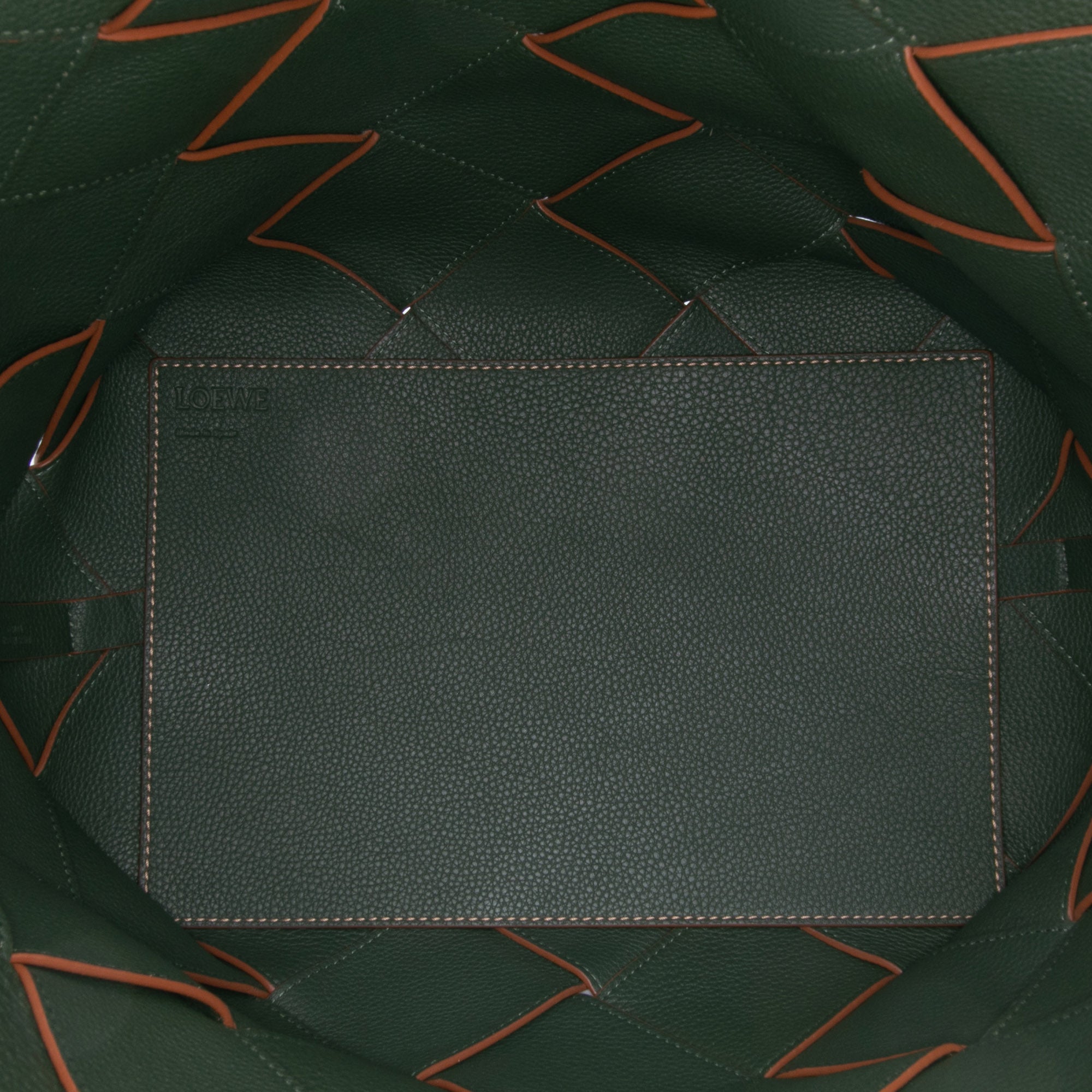 Small Woven Leather Surplus Basket Bag