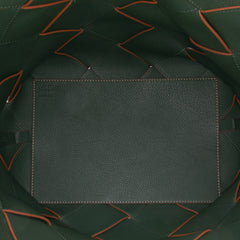 Small Woven Leather Surplus Basket Bag