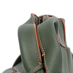 Small Woven Leather Surplus Basket Bag
