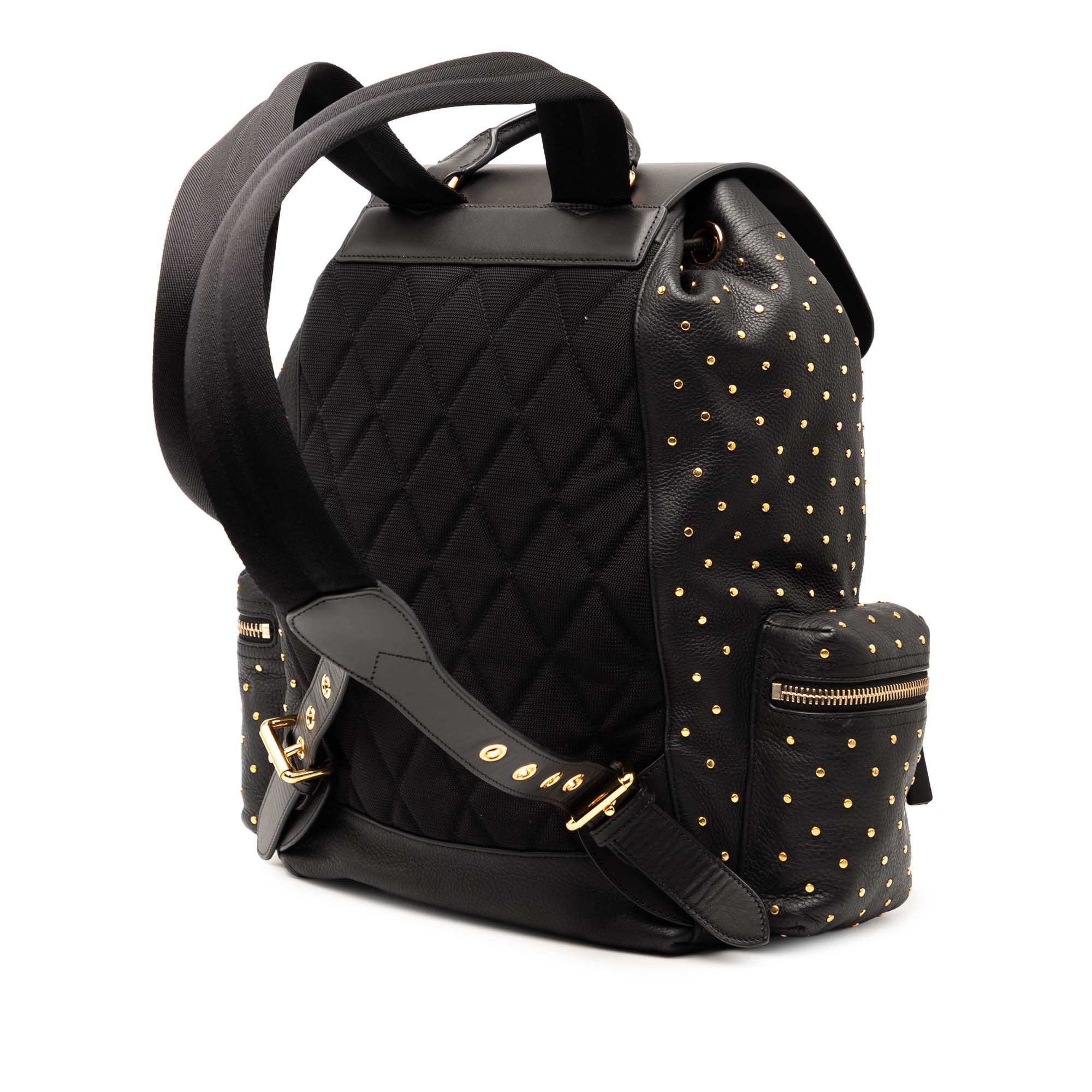 Leather Studded Rucksack Backpack