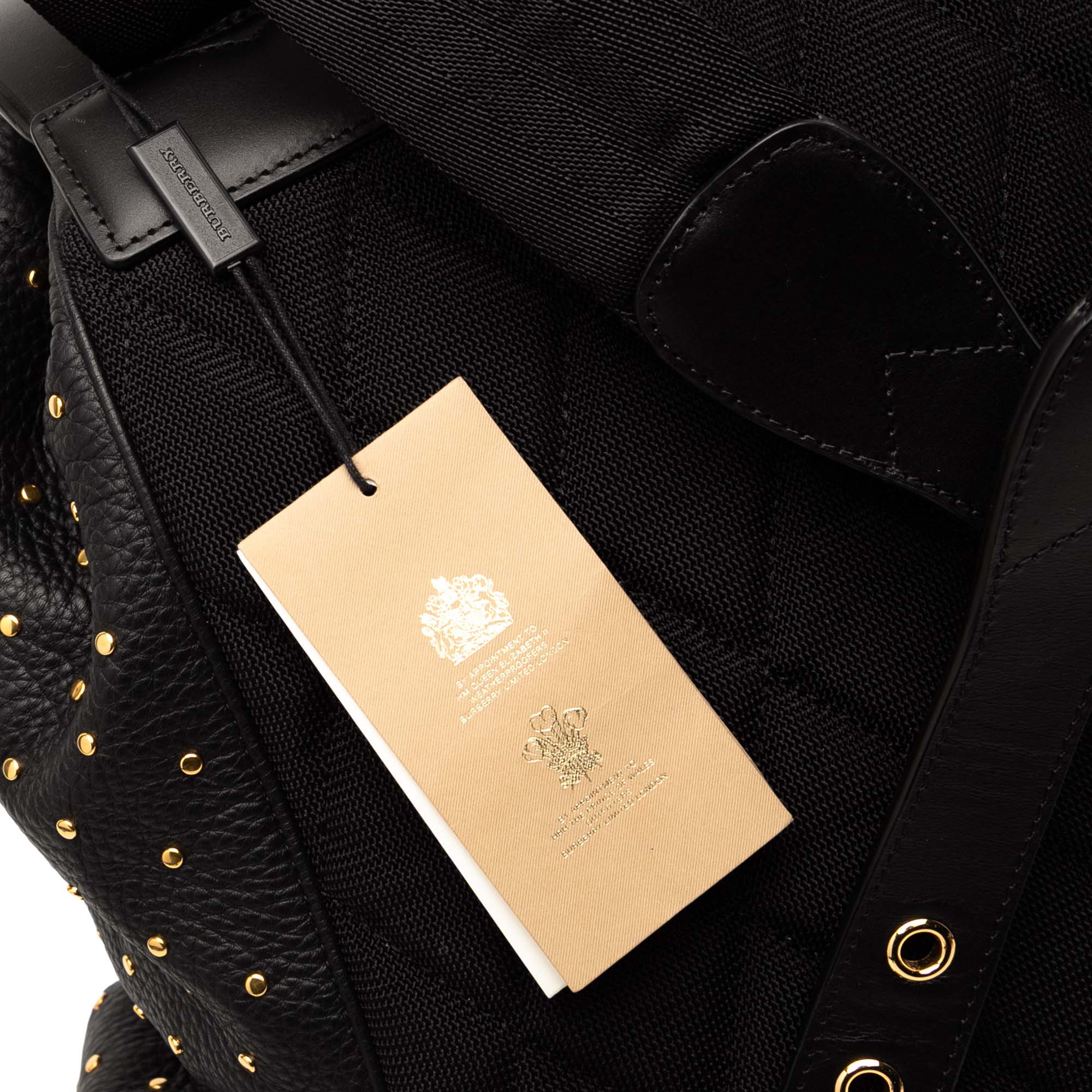 Leather Studded Rucksack Backpack