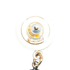 Gold Plated Acrylic CC Dangle Coco Chanel Push Back Earrings