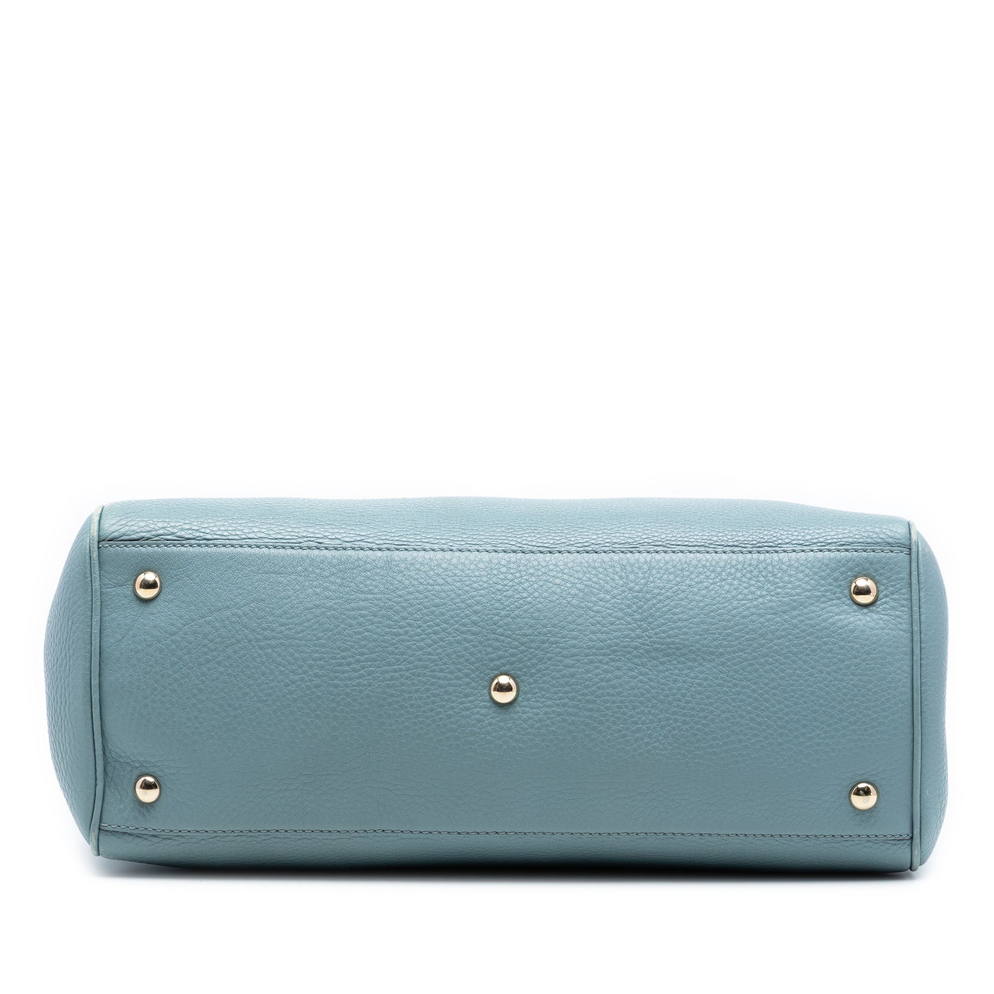 Medium Calfskin Bamboo Shopper Satchel