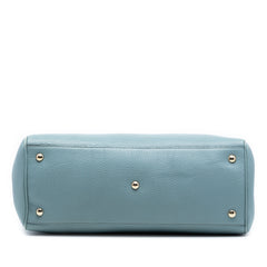 Medium Calfskin Bamboo Shopper Satchel