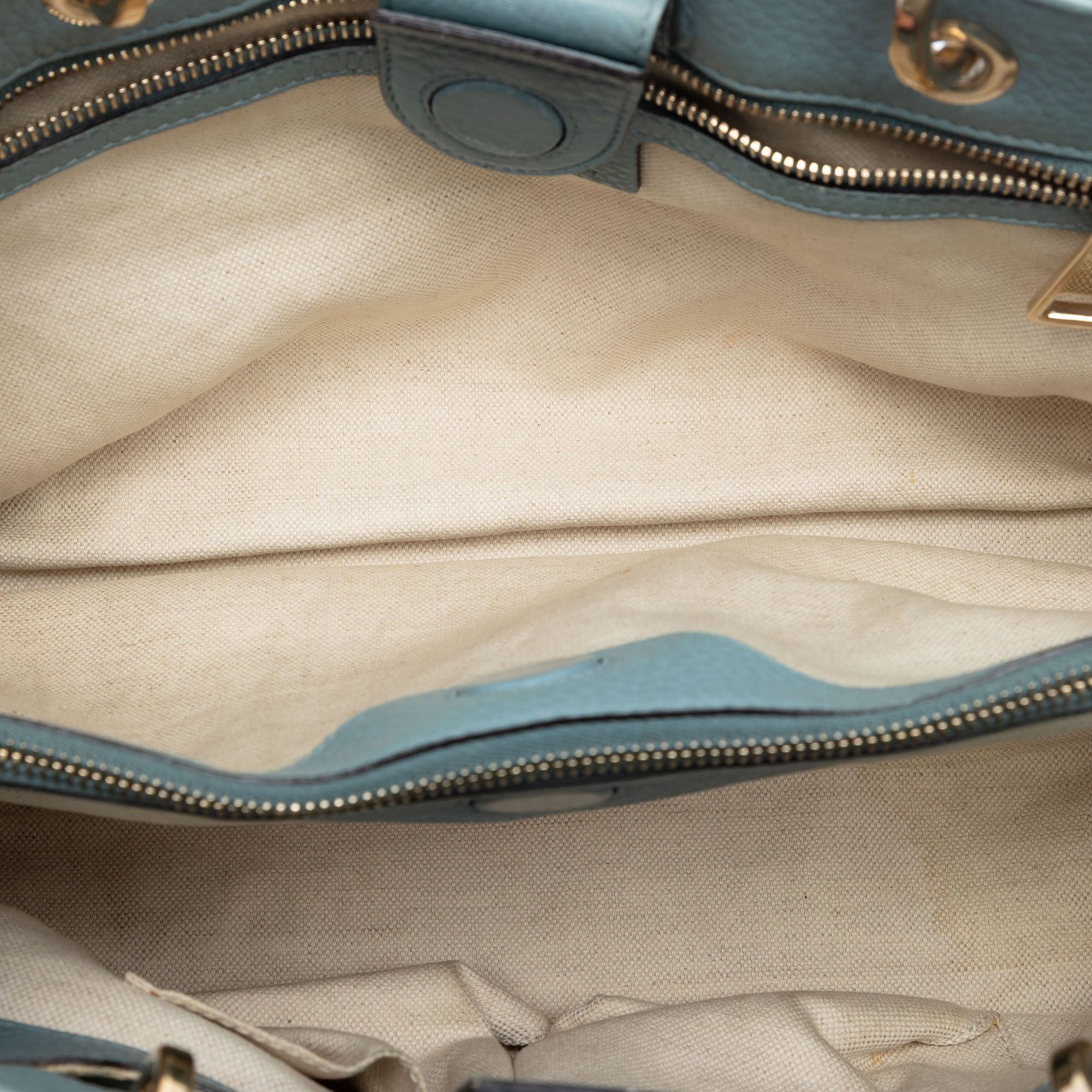 Medium Calfskin Bamboo Shopper Satchel