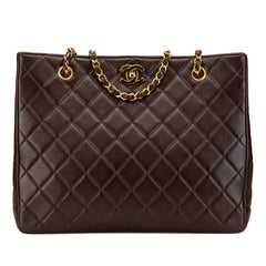 CC Quilted Lambskin Turnlock Tote