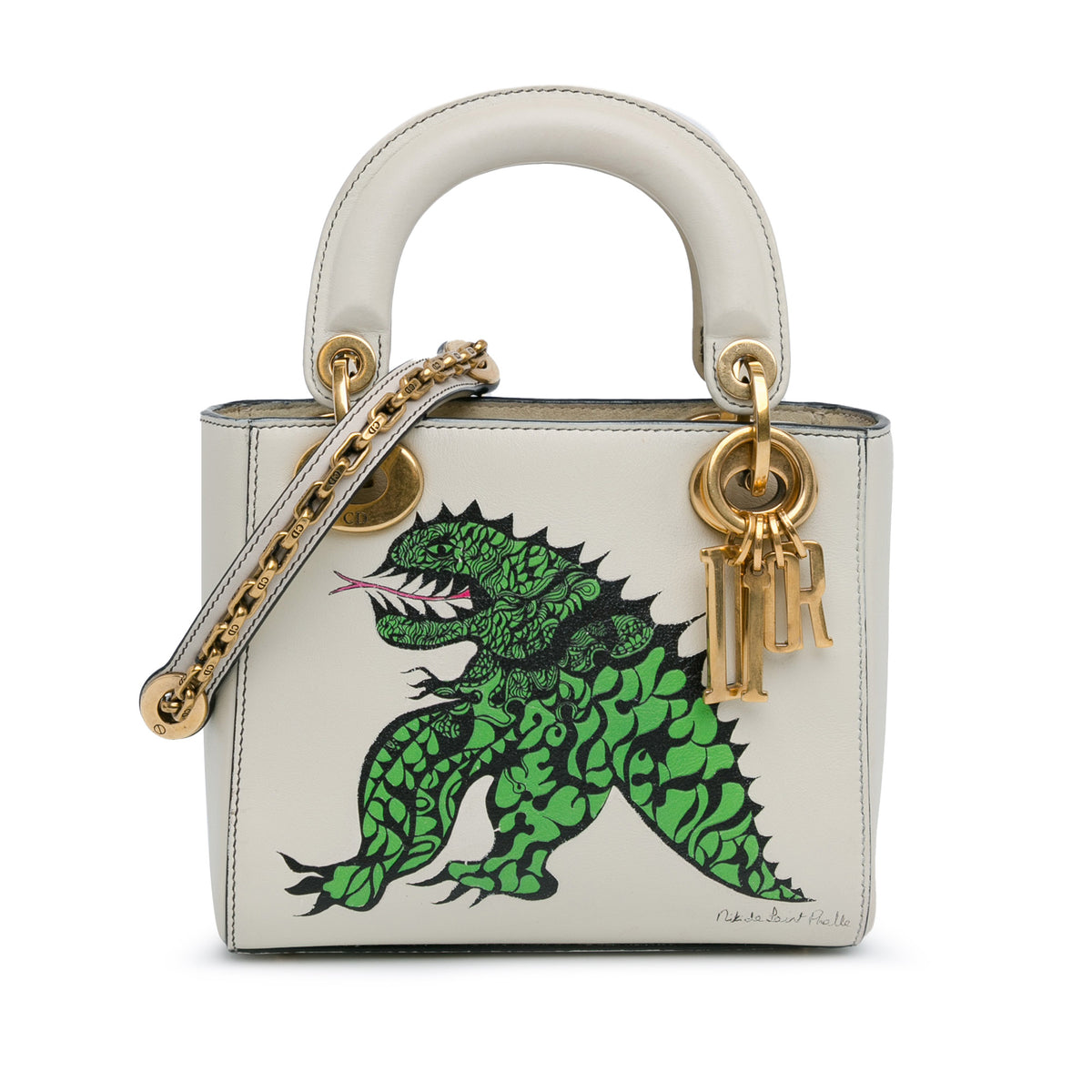 Limited Edition Niki De Saint Phalle Mini Dragon Calfskin Lady Dior