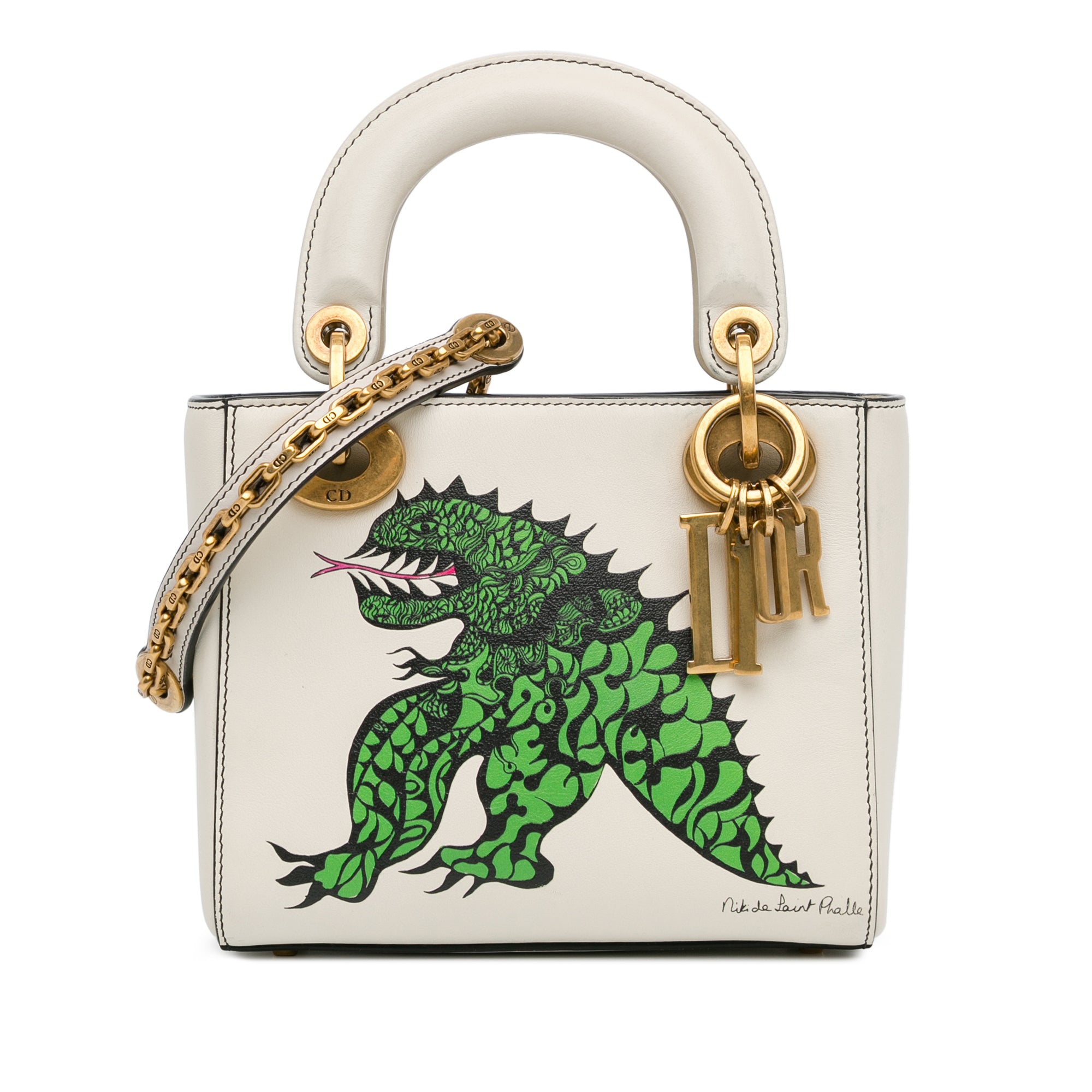 Limited Edition Niki De Saint Phalle Mini Dragon Calfskin Lady Dior_0