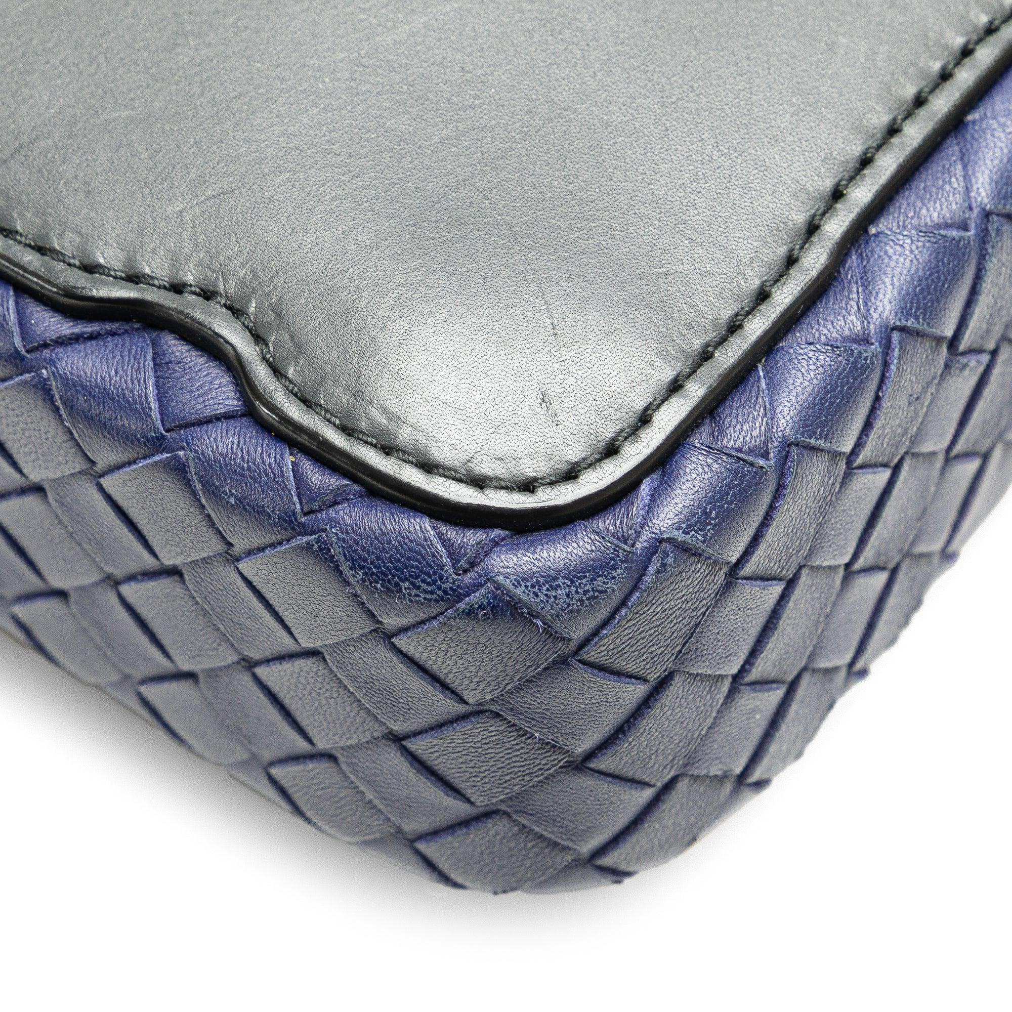 Intrecciato Trimmed Leather Crossbody