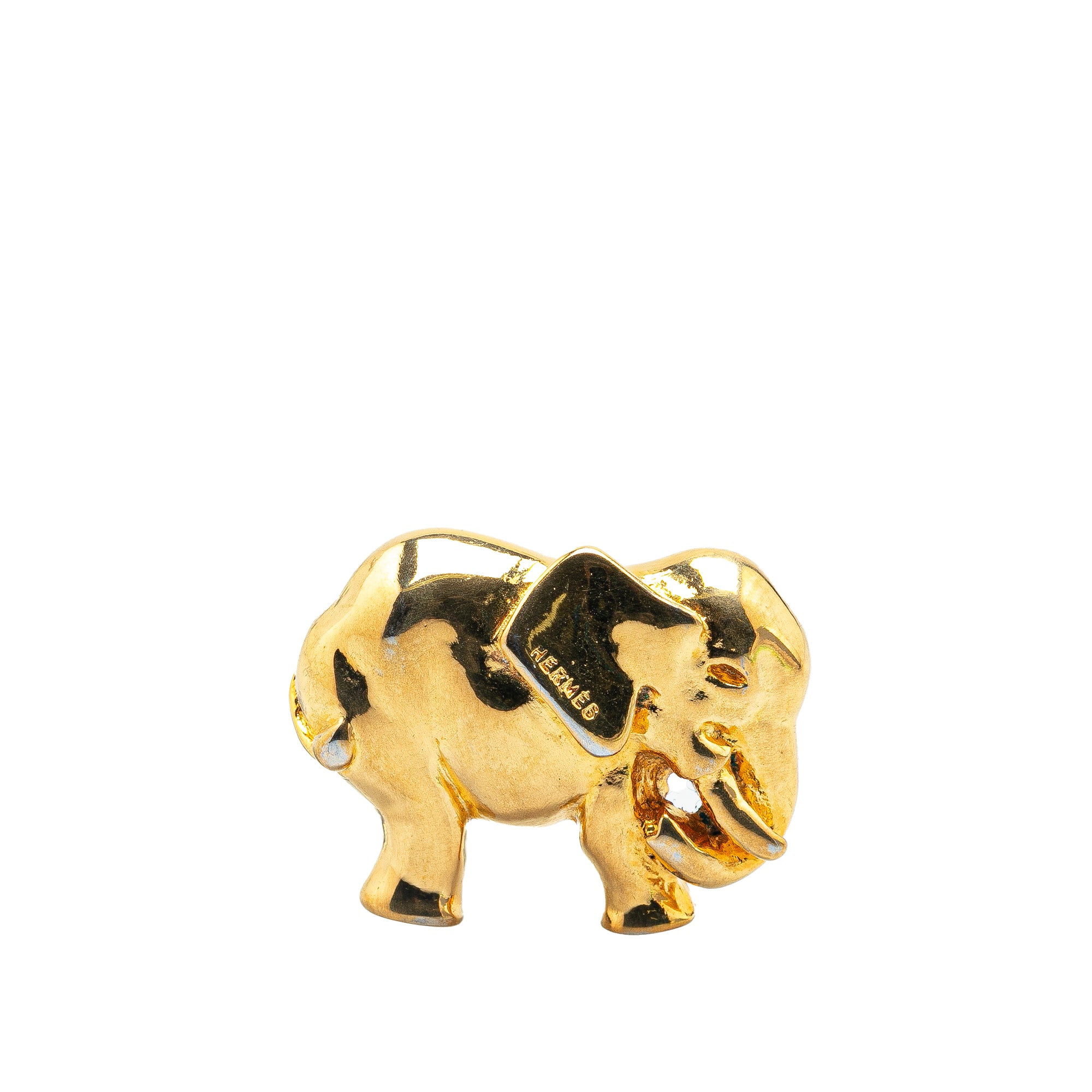 Gold Plated Elephant Pin Brooch