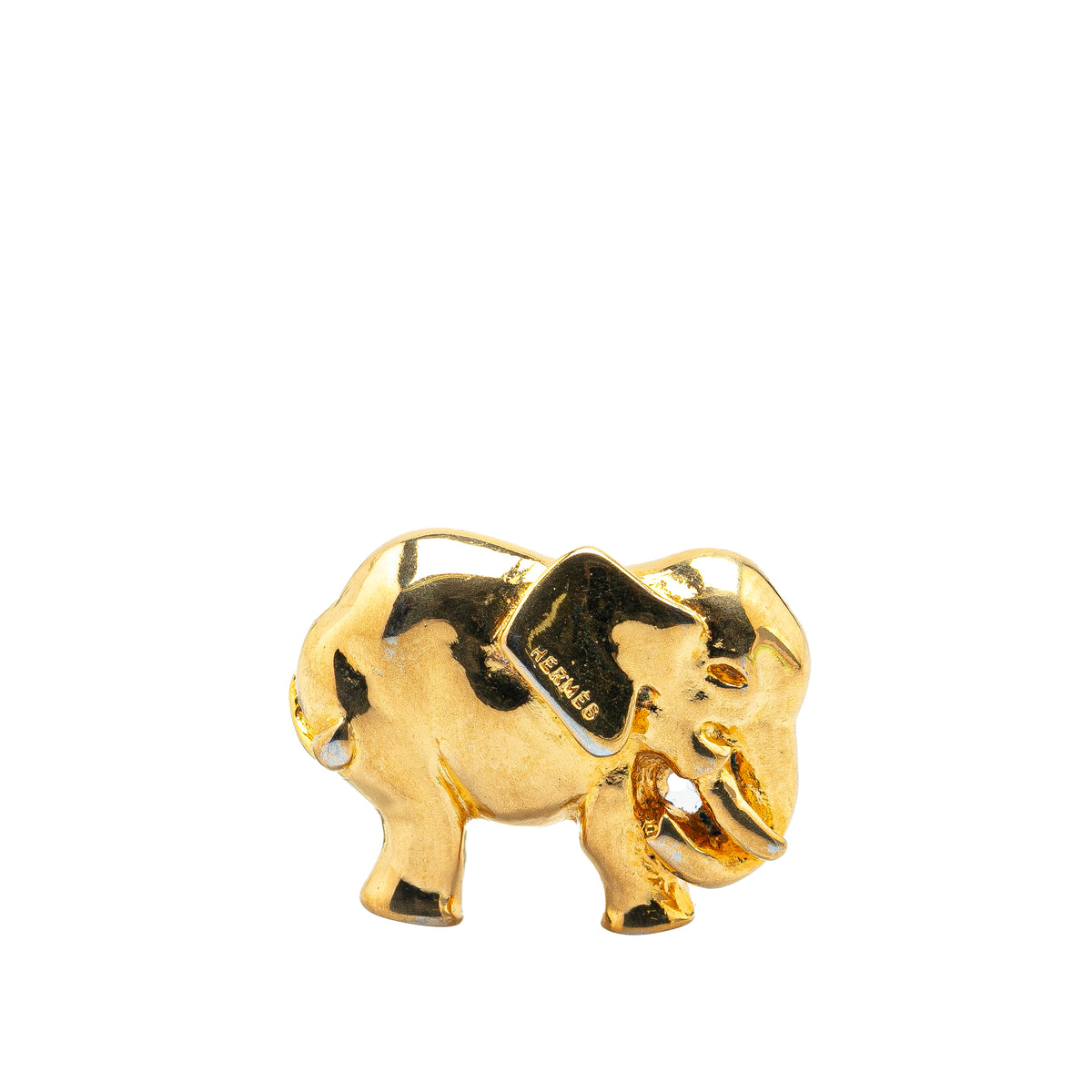 Gold Plated Elephant Pin Brooch