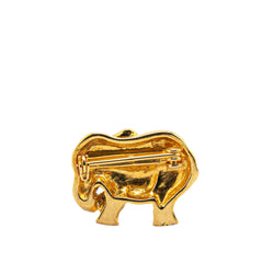 Gold Plated Elephant Pin Brooch
