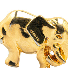 Gold Plated Elephant Pin Brooch